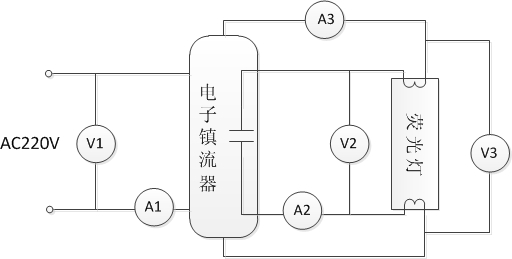 熒光燈測(cè)試原理圖
